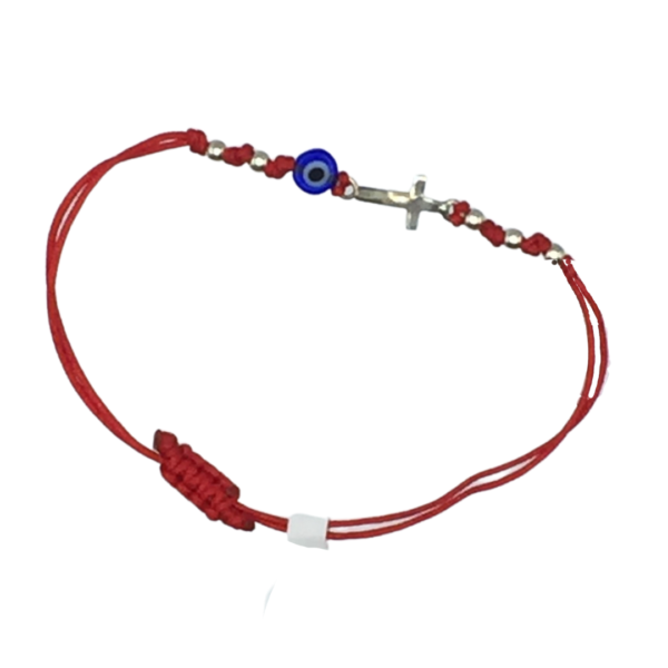 pulsera con cruz y ojo