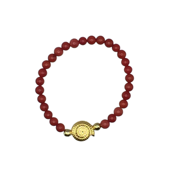 pulsera con caracol dorado