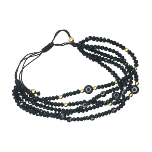 pulsera negra con ojos