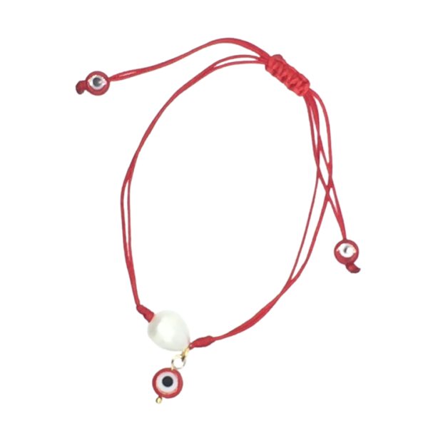 pulsera con perla y ojo