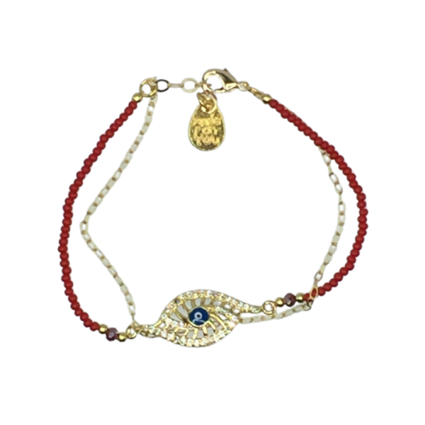 pulsera roja con ojo