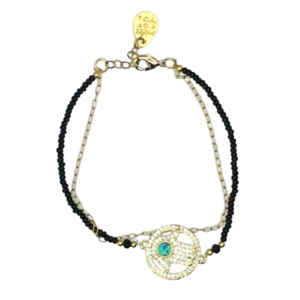 pulsera negra con hamsa