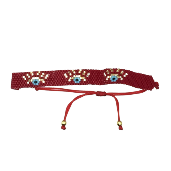 pulsera roja huichol