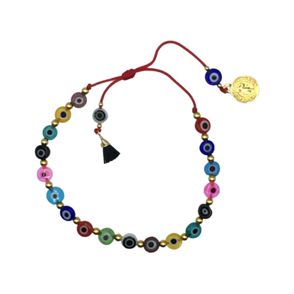 pulsera con ojos multicolor