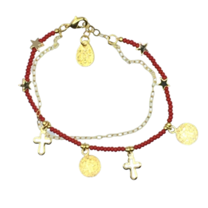 pulsera roja con estrella