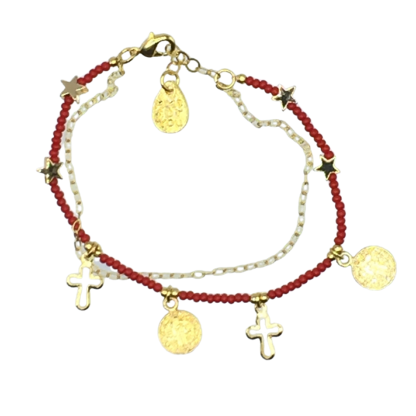 pulsera roja con estrella