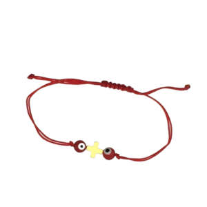 pulsera con ojos y cruz